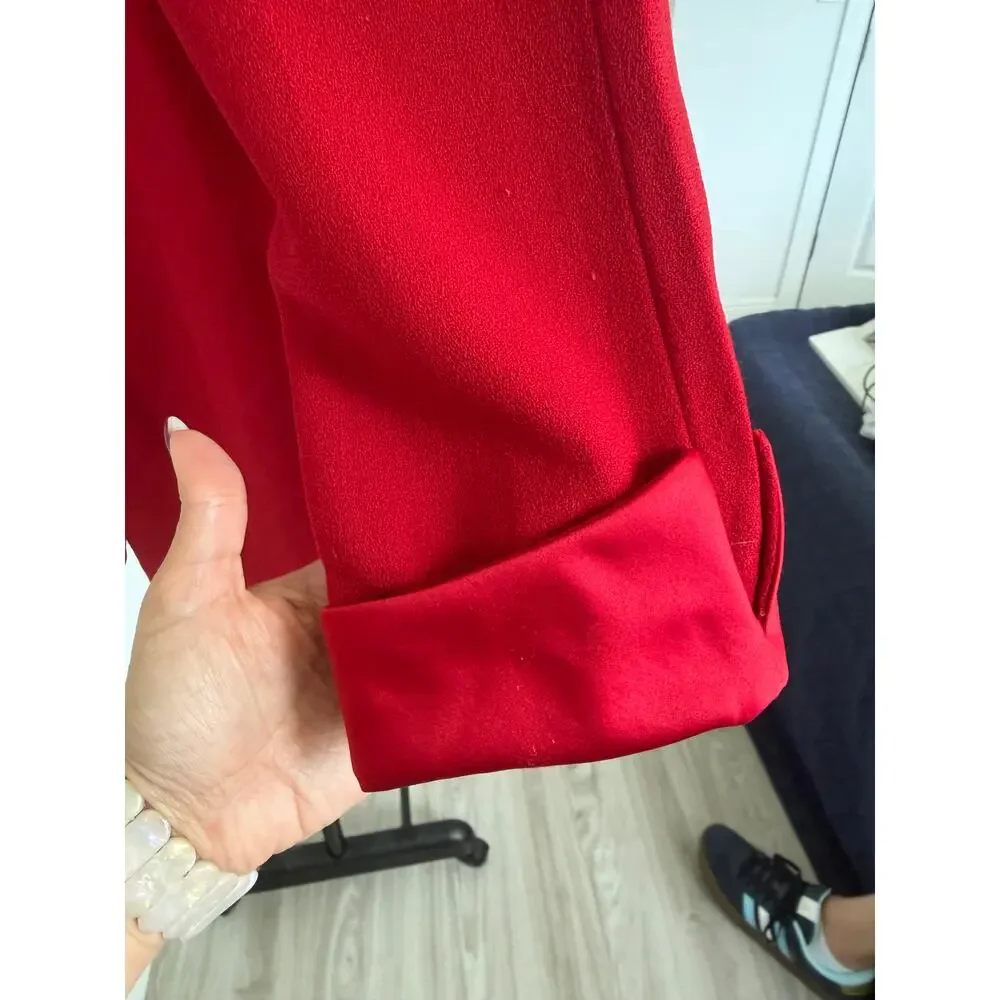 Vintage Christian Dior Blazer Womens 6 Red with COA 100% Wool Lined Jacket 80s